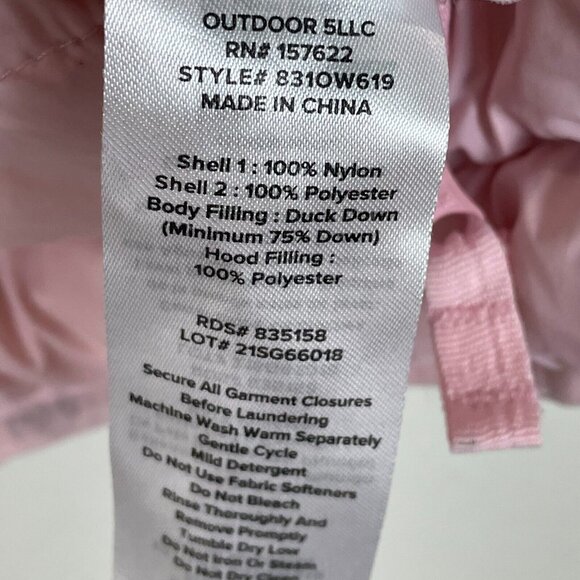 Eddie Bauer Girls Large 14/16 Reversible Puffer Down Jacket Zip Up Hooded - Picture 6 of 16